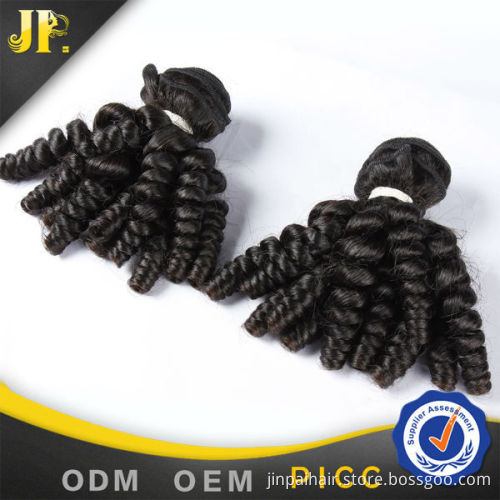 JP raw unprocessed top quality dyeable remy double layer baby curl hair extension